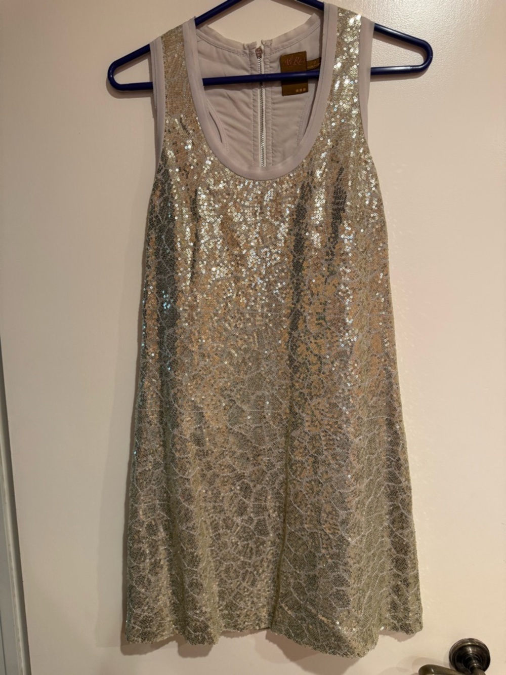 Ali Ro Gold Sequin Mini Dress